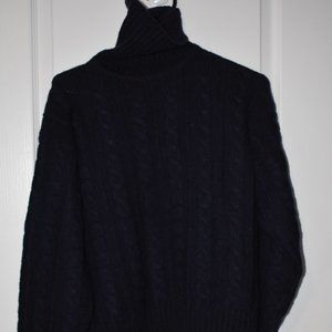 Navy blue turtleneck sweater